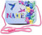 Kinder Brustbeutel mit Name + Schriftartwahl | Klettverschluss mit Schnur zum Umhängen und Klarsichtfach | Geldbeutel personalisiert | 3 Farben (Kolibri)