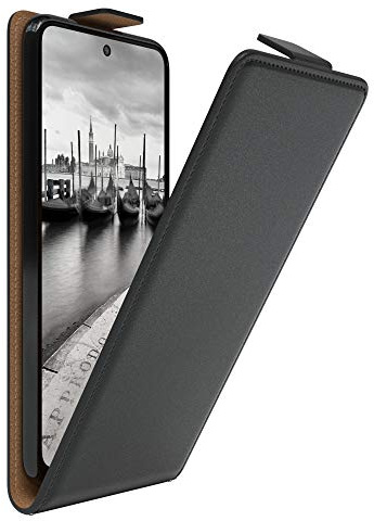 EAZY CASE Hülle kompatibel mit Xiaomi Redmi Note 9S / 9 Pro / 9 Pro Max Flip Cover zum Aufklappen, Handyhülle aufklappbar, Schutzhülle, Flipcase, Flipstyle Case vertikal klappbar, Kunstleder, Schwarz