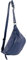 modamoda de - T77 - ital. Hüfttasche Bauchtasche Brusttasche Medium aus weichem Leder, Farbe:Saphirblau