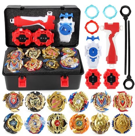 Gyro Turbo Set, Gyro Kreisel Set,4D Spielzeug Geschenk + Launcher Mit Box Set-b1