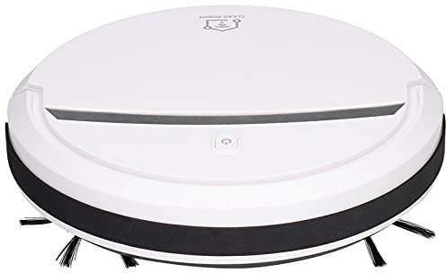 Aspirateur Robot Laveur, 3 en 1 Robot Aspirateur Sans Fil Pas Cher, Fonction Balai, Aspirateur et Laveur de Sol, Super Silencieux, Forte Aspiration, Idéal pour poils d'animaux, tapis, sols durs(blanc)