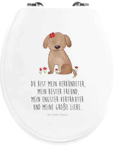 Mr. & Mrs. Panda Motiv WC Sitz Hund Dame - Geschenk, Hunderasse, Sprüche, Hundebesitzer, Liebe, Klobrille, WC-Sitz, Toilette, Hundeglück, Vierbeiner,