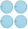YöL Set of 4 Two Tone Plastic Dinner Plates Reusable Camping Summer Party BBQ Caravan