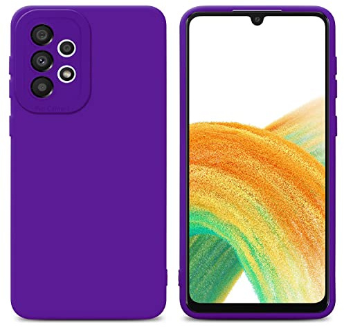 Cadorabo Hülle kompatibel mit Samsung Galaxy A32 4G Schutzhülle TPU Silikon Case Liquid Design mit Kameraschutz Slim Kratzfest Weiche Gummi mit Rundumschutz Case Hülle für Galaxy A32 4G in Lila