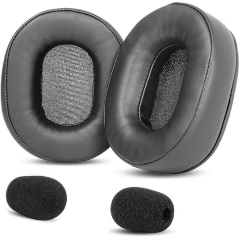 YunYiYi Upgrade Ersatz Ohrpolster Ohrpolster Kompatibel mit Roccat Khan Aimo 7.1 Surround Gaming Headset Memory Foam Ohrmuscheln Abdeckungen (Proteinleder)