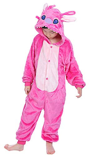 Enfants Pyjamas Cosplay Dessin Animé Animal À Capuche Vacances Onesies Combinaisons Polaire Vêtements De Nuit Enfants pour 3-12 Ans