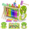 Montessori Spielzeug 6-in-1 Holzspielzeug Ab 1 2 3 4 Jahre Klopfspiel mit Xylophon,Hammerspiel,Angelspiel,Labyrinth,Dinosaurier Zahnräder und Uhr,Baby Kinder Geschenk für Pädagogisches Musiklernen