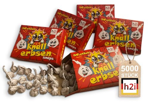 h2i Knallerbsen EP1101 | 5.000 Stück | F1‑Knallartikel gemäß 2013/29/EU | Ganzjährig zugelassener Knall‑Effekt