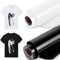 MeYuxg Vinilo Textil Blanco & Negro - 2 Rollos 30,5 CM x 300 CM Termoadhesivo para Cricut & Cameo - Fácil de Cortar & Desherbar