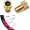2pcs Bike Bicycle Pump Adapter Valve Copper Adapter,Bike Pump Adapter Converter,Presta Valve Adapter,Bike Pump Adaptor,Presta to Schrader Valve Adapter for Standard Pump or Air Compressor(Gold)