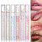 Schimmernder Glitzer-Lipgloss 6 Farben Flüssiges Lippenstift-Set Aufpolsterndes Lippenöl | Sirupartiger Glanz | Langlebig | Feuchtigkeitsspendend| Hoher Glanz | Lippen-Glow-Set