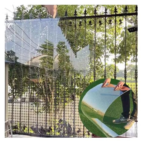 Hoja De Plástico De Policarbonato, 2mm Grueso Láminas De Plástico De Policarbonato, Resistencia UV Placa De Luz Solar, Exterior Invernadero Jardín Flexible Paneles ( Color : Clear , Size : 0.8x12M/31.
