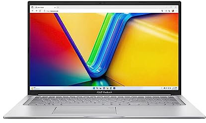 ASUS Vivobook 17 | Cool Silver (X-Serie) | 17,3 FHD | Core i7 1255U | RAM: 40GB | SSD: 500GB | beleuchtete Tastatur | Windows 11 Pro | Office 2024 Pro #mit Notebooktasche