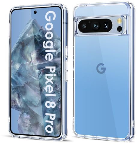 Filoto Ultra Clear Hülle für Google Pixel 8 Pro (2023), Transparent Vergilbungsfrei Slim Soft Silikon Handyhülle, Anti-Fingerabdruck Kratzfest Stoßfest Fallschutz Dünn TPU Schutzhülle (Clear)