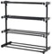 ABB4US | Zapatero Metálico 4 Baldas | Extensible y Apilable | Organizador de Zapatos | Estante Mueble para Zapatos | Para Entrada, Amario| Fino | Ahorra Espacio | Negro y Gris | 55 x 24 x 55,5cm