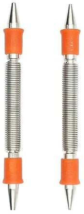 Grnlucja 2Pcs Spring Tool Set 1/32In, 1/16In, 3/32In, 1/8In Nail Punch, Spring Loaded Rivet Removal Kit for Wood