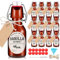 Vesici 12 Pcs 4 Oz Swing Top Glass Bottles Vanilla Extract Bottles with Airtight Stoppers Stickers Caps Bottle Brush Funnel Rope Labels Amber Homemade Vanilla Extract Bottles for Themed Party Sauce
