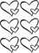 Pack of 6 Love Heart Scribble Stickers - Scrapbook Stickers - Laptop Stickers - Cute Stickers - I Love You Gifts - Heart Stickers - Phone Stickers - Love Gifts for Her (5cm x 4cm, Black)
