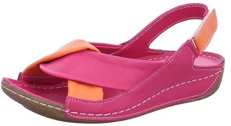 0779601 Da.-Sandalette magenta/papaya Gr. 37