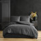 nordqueen Satin gestreift Bettwäsche,100% Baumwolle Bettbezug aus Atmungsaktive -ÖkoTex Zertifiziert Bettwäsche-Set mit Kissenbezug Bettbezug mit Reißverschlus (geräuchert, 240X220 cm)