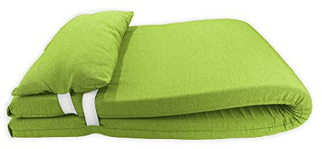 Acomoda Textil - Colchón Tumbona con Cojín 180x60x6 cm. Desenfundable, Elegante y Cómodo. Ideal para Jardín Piscina, Playa, Balcón y Terraza. (Pistacho, 1)