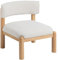 BigBuy Home Sessel, Weiß, Natur, Polyurethan, Gummiholz, 62 x 62 x 71 cm