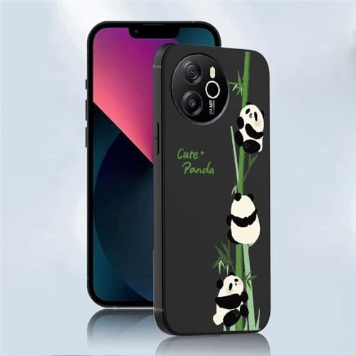 Matt Lackiertes Panda Handyhülle Kompatibel mit Blackview Shark 8 Soft Shell