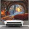 KWFYBEHZ Winter Wald Cabin Wandteppich Kamin Tapisserie Wandbehang Landschaft Wandkunst Dekore 150cmx200cm