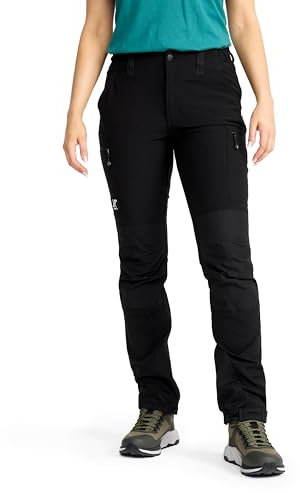 RevolutionRace Nordwand Highwaist Stretch Pants für Damen, Wanderhose mit Hoher Taille für alle Outdoor-Aktivitäten, Black, L