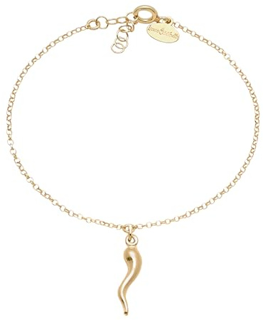 Louis Ciocchetti dal 1887 Bracciale in Argento 925 con Corno Portafortuna – Regolabile per Uomo e Donna – Simbolo di Protezione e Fortuna – Elegante Idea Regalo Artigianale Made in Italy