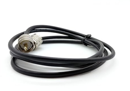 Jetfon Cavo di prolunga coassiale RG-58, 150 cm, con 2 connettori PL-259 (M)