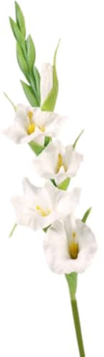 Gladiolus Artificial Flowers, Simulation Gladiolus Flower, Fake Gladiolus Flowers for Wedding Home Garden Arrangement Decoration(White)