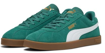 PUMA Erwachsene Club II Suede Sneakers 41, Wild Green White Gold