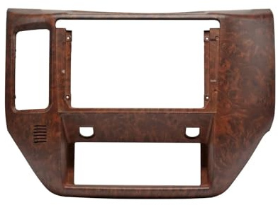 Kit Montage pour Tableau Bord D'autoradio 9 Pouces pour Nissan pour Patrol V5 Y61 2004-2012 Cadre Audio Stéréo avec Volant À Droite Et Gauche WEFOLCC(Mahogany LHD,Frame)
