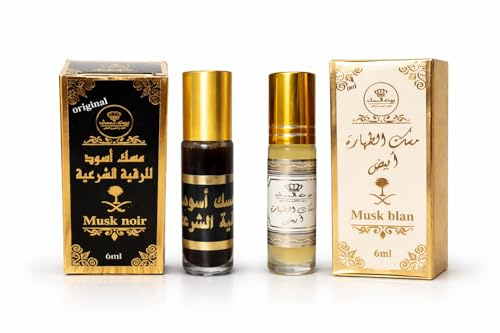 Moschus-Set, alkoholfrei, Roll-On, 6 ml, leichtes Parfüm, Unisex, weiche Formel, 2 Stück