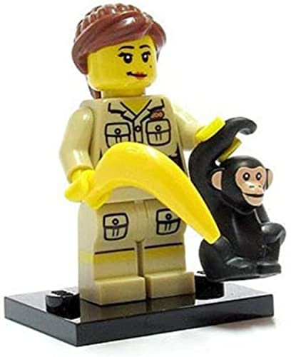 LEGO 8805 - Minifigur Tierpfleger mit Schimpanse aus Sammelfiguren-Serie 5