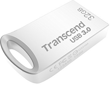 Transcend 32GB kleiner und kompakter USB-Stick 3.1 Gen 1 (für den Schlüsselanhänger) JetFlash silber TS32GJF710S