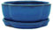 exotenherz - Bonsai-Schale mit Unterteller Gr. 1 - Blau - haitang/oval - Modell I5 - L 12cm - B 9,5cm - H 4,5 cm
