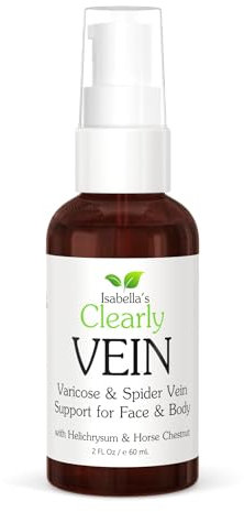 Isabella's Clearly VEIN, traitement naturel pour les varices et les varices | Traitement des capillaires pour le visage et le corps | Huiles essentielles et extraits de plantes