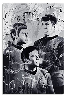 Star Trek Art 90x60cm - Wandbild als Kunstbild Malerei Fotoleinwand fertig auf Keilrahmen direkt vom Künstler