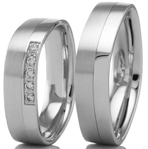 Eheringe 333/- Weißgold 66-42110-120
