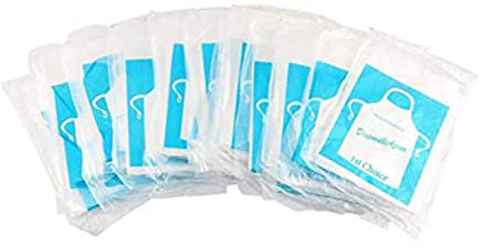 Huele 50 PCS Klar Kunststoff Wasserdicht Polyethylen Einweg Schürzen für Kochen, Malen