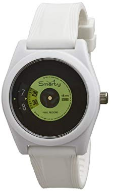 Unisex-Armbanduhr SMARTY VINYL aus Silikon weiß und grün SW045B07