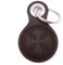 Samunshi® Eisernes Kreuz Schlüsselanhänger Leder Gravur Motiv für Männer und Frauen Individuell Schlüssel Anhänger Geschenk 8x4,8cm dunkel braun/graviert