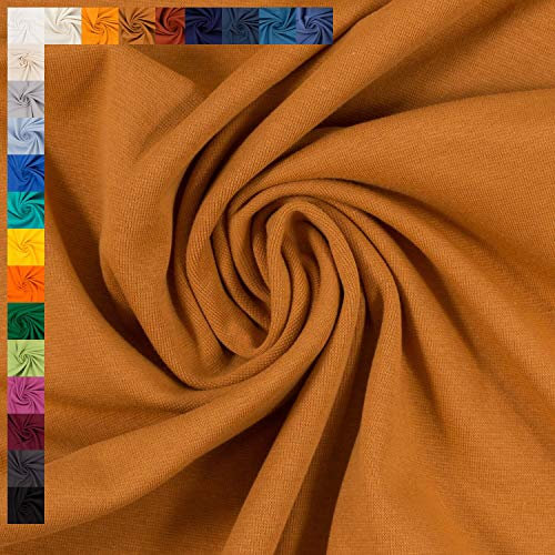 Bündchen Stoff Heike von Swafing, Schlauchware, uni ocker (Länge am Stück: ab 25cm x Breite: 50cm/100cm)