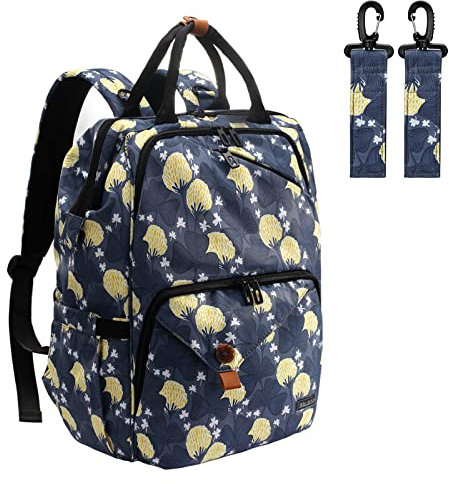 SEVEGO Wickelrucksack, Vielseitige Babytasche, Wasserfester Wickelrucksack, Kinderwagen-Tasche mit Wickelauflage, Stilvolle Umhängetasche für Mama Und Papa