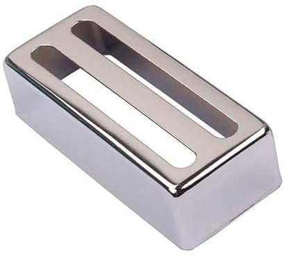Alnicov Humbuckers Pickup-Abdeckung für E-Gitarre, Chrom, 69 x 29 mm, 2 Stück