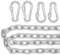 AMANKA 2X 230kg Hängesessel Kette - 100cm Aufhängung - 4 Karabiner - Schaukel Hängematte Boxsack