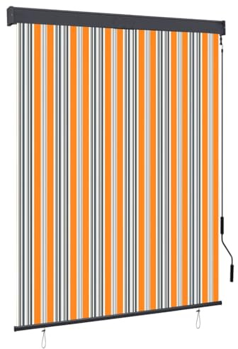 vidaXL Outdoor Roller Blind 140x250 cm Yellow and Blue
