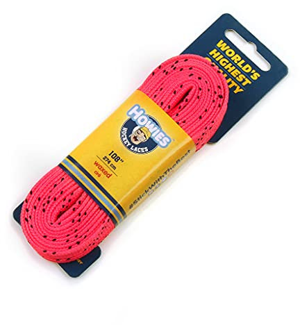HOWIES WAXED HOCKEY SKATE LACES, Größe:120 = 305cm, Farbe:pink